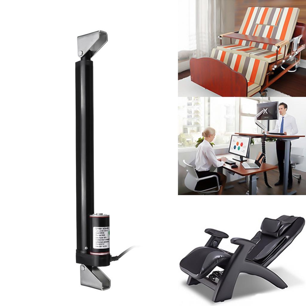 12V DC Linear Actuator 225Lbs 900N  Electric Linear Motor Moving Distance Stroke 50mm 100mm 150mm 200mm 300mm 400mm Black