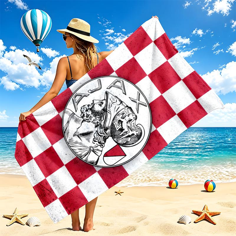 AFC Ajax Beach Towel Quick Dry Soft MicrofiberSand Resistant Oversized Cabana Bath Sheet for Swimming Pool Travel Gift