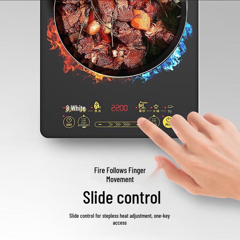 Midea WH2202S 2200W Touch Control Induction Cooker CN plug (adapter included)