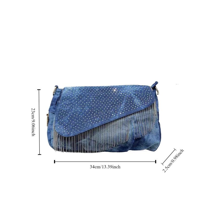 Women'S Gypsy Denim Shoulder Bag Niche Design Light Luxury Japanese And Korean Crossbody Handbag