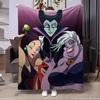 Disney Classic Villains Summer Winter Children's  Adult Flannel Blanket Fluffy Baby Plush for Bedroom Travel Office Sofa Blanket