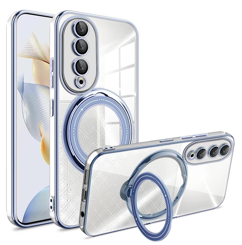 

Чехол Magsafe из ТПУ с магнитным покрытием для Honor 90 Honor90 Pro, защита объектива с беспроводной зарядкой, прозрачный чехол For Honor 90 Pro синий
