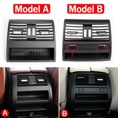 Hinten Frische Klimaanlage Vent Outlet Chrom Plain Schwarz Kühlergrill Panel Für BMW 5 Series F10 F11 F18 520i 523i 525i 528i 535i