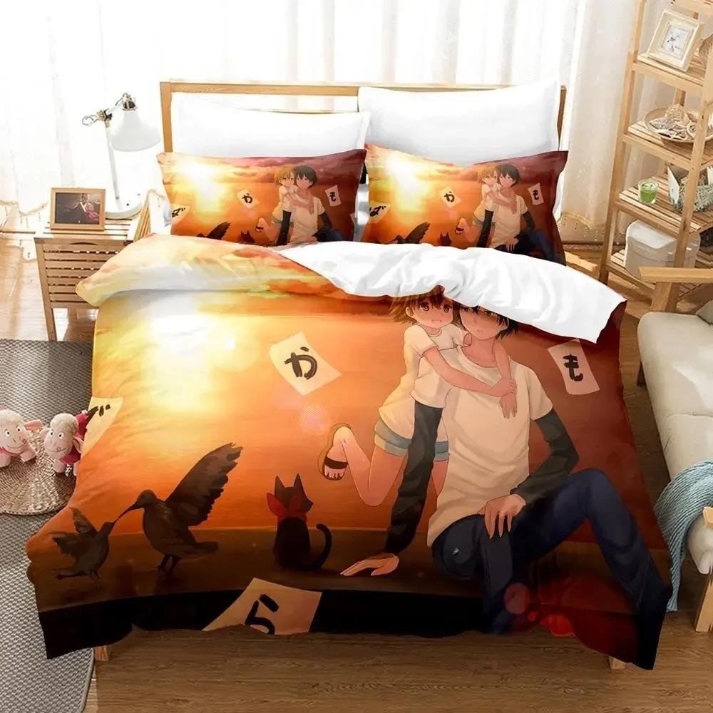 Barakamon Bedding Set Single Twin Full Queen King Size Bed Set Adult Kid Bedroom Duvet Cover Sets 3D Anime Bed Sheet Set
