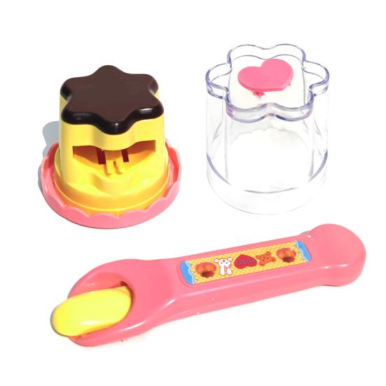 Simuliertes Pudding-Fütterspielzeug mit einziehbarem Löffel Rollenspiel Plüschtier Baby-Puppe Fütterungs-Interaktionsspielzeug Osterkorb-Füller