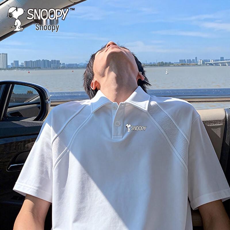 Мужская свободная футболка-поло Снупи 2XL белый