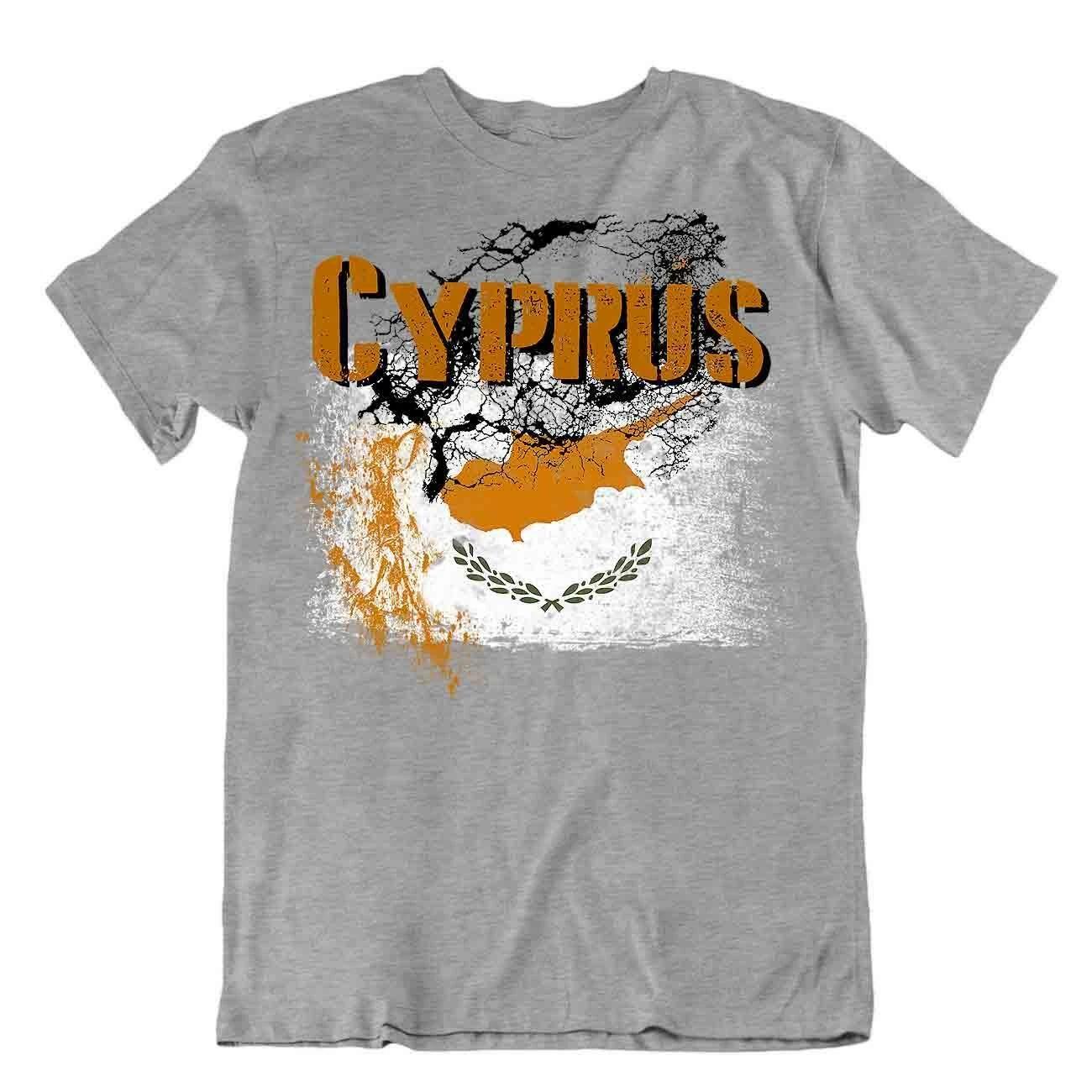 Cyprus flag Tshirt T-shirt Tee top city map Olive branches basic tricot textile 4XL