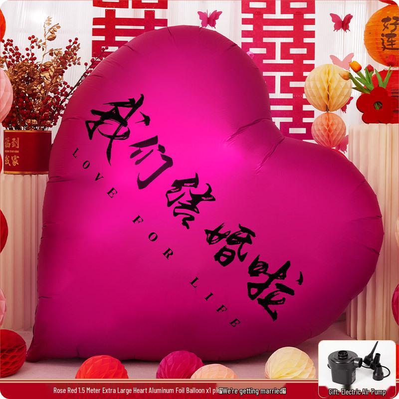 Love Heart Balloons Wedding Decoration Set for Engagement, New Home, Living Room, or Wedding Photos