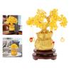 Lucky Tree Wealth Yellow Crystal Tree Natural Money Tree Ornaments Bonsai Style Wealth Luck Feng Shui Ornaments Craft