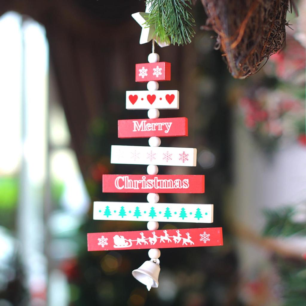 Navidad Decoración de madera Etiqueta Árbol de Navidad Campana creativa Colgante Navidad Decoración de madera Etiqueta Árbol de Navidad Campana creativa Colgante