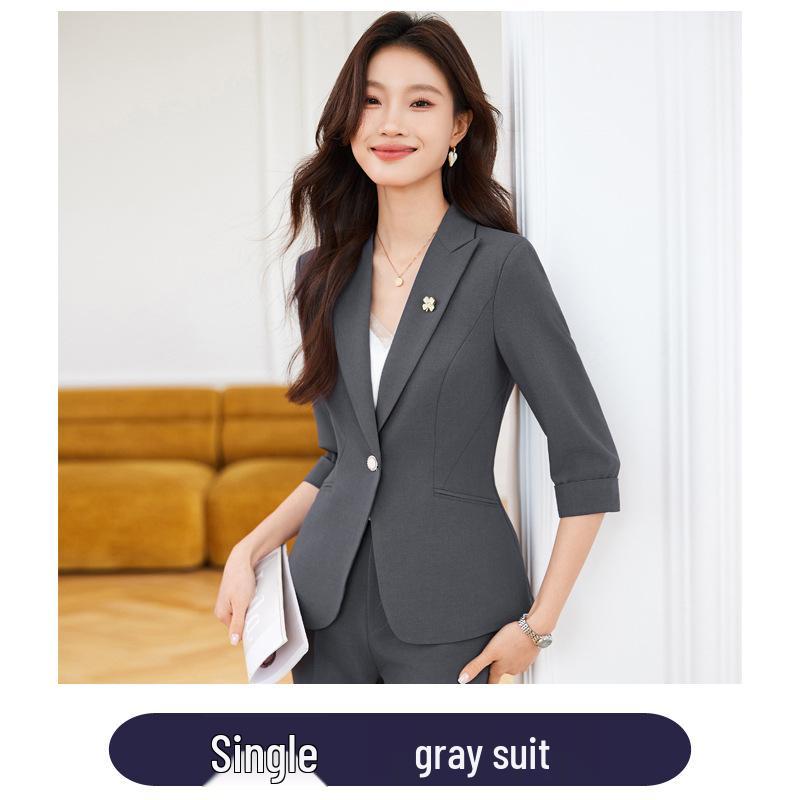 Women's Seven-Sleeve Professional Suit Set - Spring Fashion Formal Dress for Work and Interviews