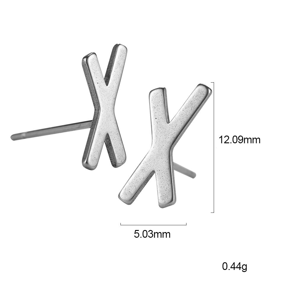 

LIKGREAT Nordic Runes Letter Stud Earrings Vintage Stanless Steel Earrings for Women Men Viking Amulet Minimalist Jewelry Gift