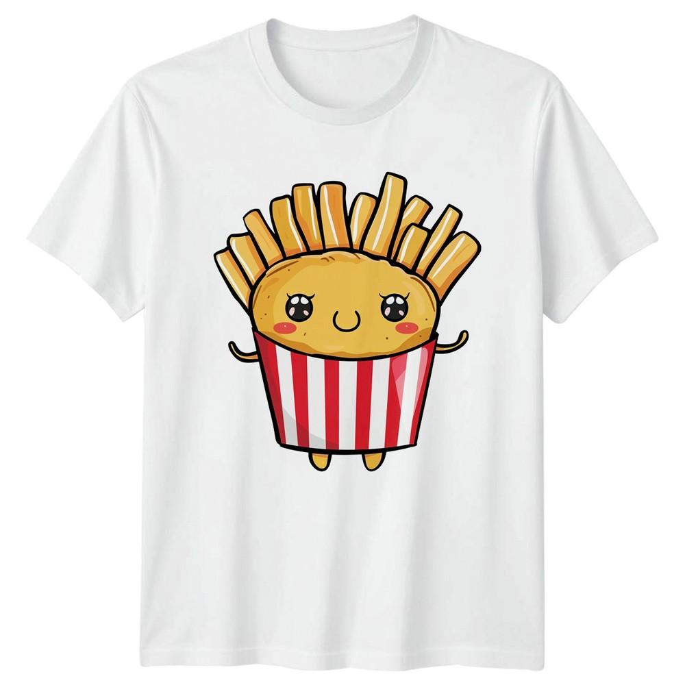 Happy Kawaii French Fries TShirt Kawaii Snacks Food Birthday Gift S
