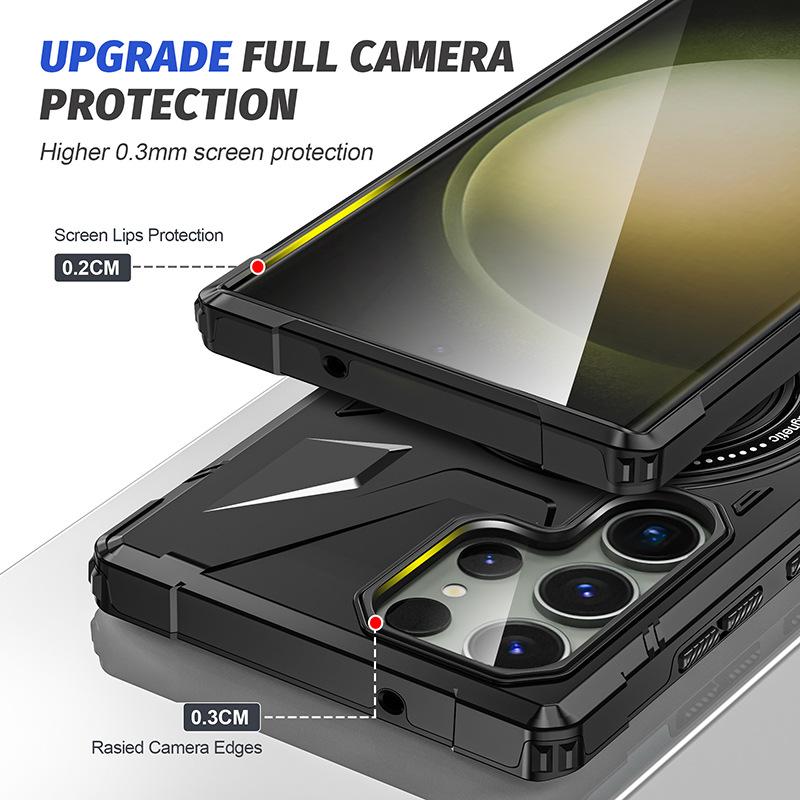 Suitable for Samsung S25Ultra Magnetic Phone Case, S24Ultra Stand, S23Ultra Anti-drop Protective Cover
