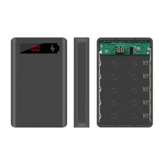 Scocca Power Bank L5 Staccabile Senza Saldatura Display Digitale LED Custodia Caricabatterie Portatile 5x18650 per Smartphone