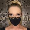 Rhinestone Mask New Dustproof Spliced Metal Mask for Women YX1320
