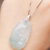 S925 Sterling Silver U-Shaped Jade Pendant Clasp