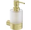 Deante Round Wall-mounted Liquid Soap Dispenser Gold Brush