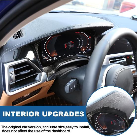 Car Dashboard Speed Meter Trim Frame Compatible with BMW 3 Series G20 G21 320i 330i M340i 2020-2022,Center Console Dash Cover Protector Frame