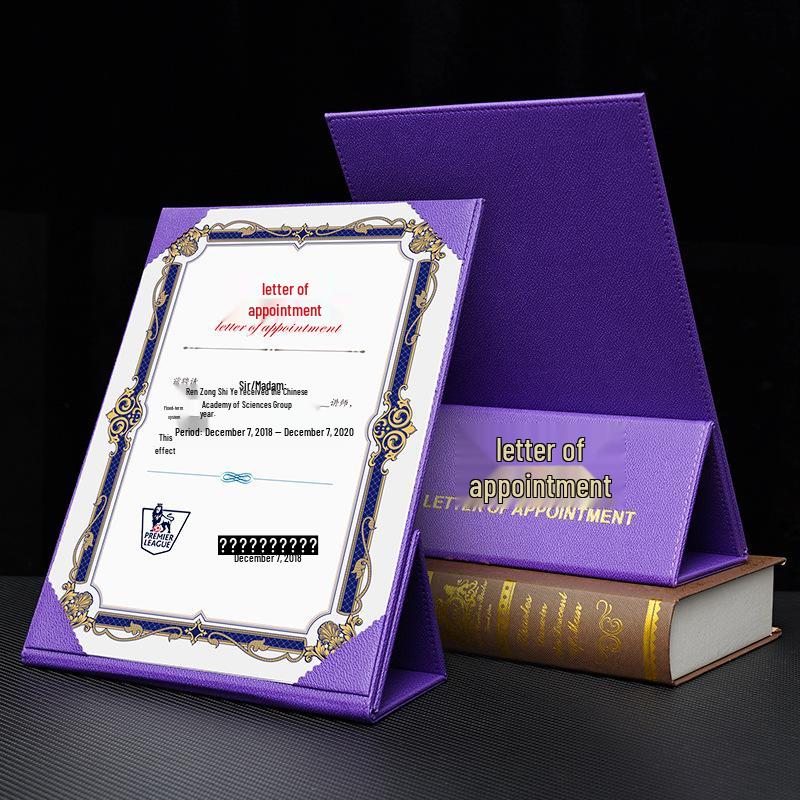 Custom A4 Vertical Display Stand for Certificates and Letters