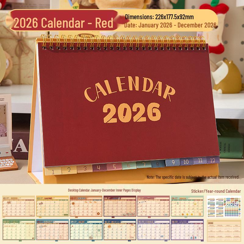 2026 Year of the Dog Desktop Calendar & Planner Ornament