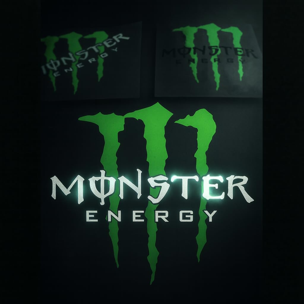 Generic product with printed finish. Clear Film Cutting Sticker Professional Monster Energy Monster Energy