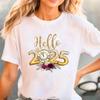 Christmas Printed Tshirt Womens Christmas 2025 Tshirt New Year Round Neck Short Sleeve Merry Santa Claus Female
