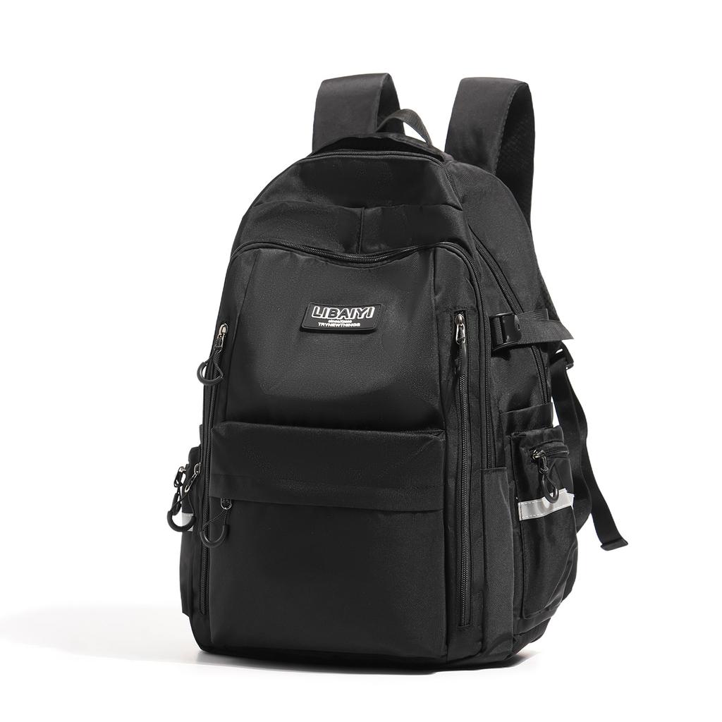 Schoolbag1011 summer new leisure computer schoolbag student solid color large capacity outdoor travel backpack Korean version backpack
