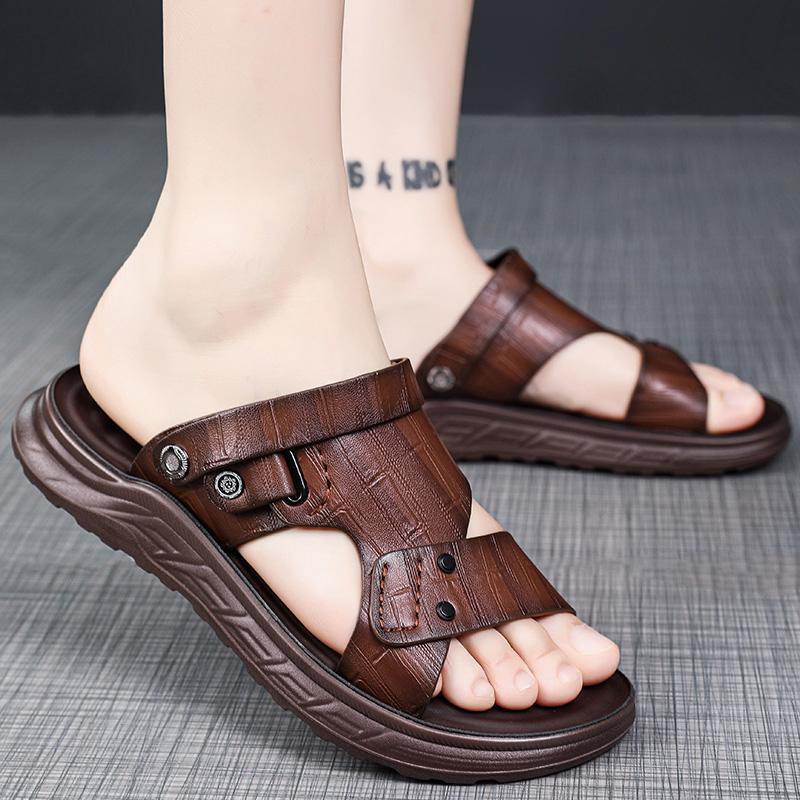 Fashion Men's High-quality Fashion Casual Sandals Summer Dual-purpose Breathable Sports Slippers Outdoor Waterproof Anti Slip Beach Shoe