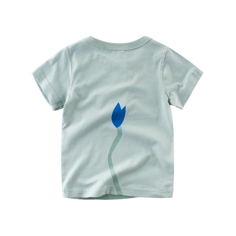 Summer Boys Fashion Short Sleeve T Shirt Kids Cotton Breathable Top Baby Casual Trendy Tee