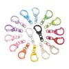 5pcs Alloy Colorful D-shaped Hooks With Rotatable Eight-character Buckle for DIY Keychains Crafts Bag Charms Key Ring Findings
