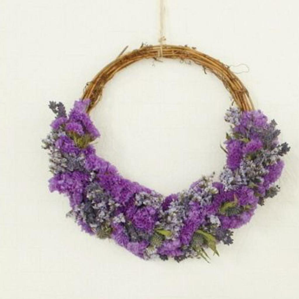 Wreath Frames For Crafts 6 Piece Hanger Outdoor Decor 7.9 Inch DIY Rattan Wreath Garland For Bedroom Living Room Fence Wall