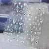 3D Crystal Butterfly & Floral Nail Stickers - Baroque Retro Style