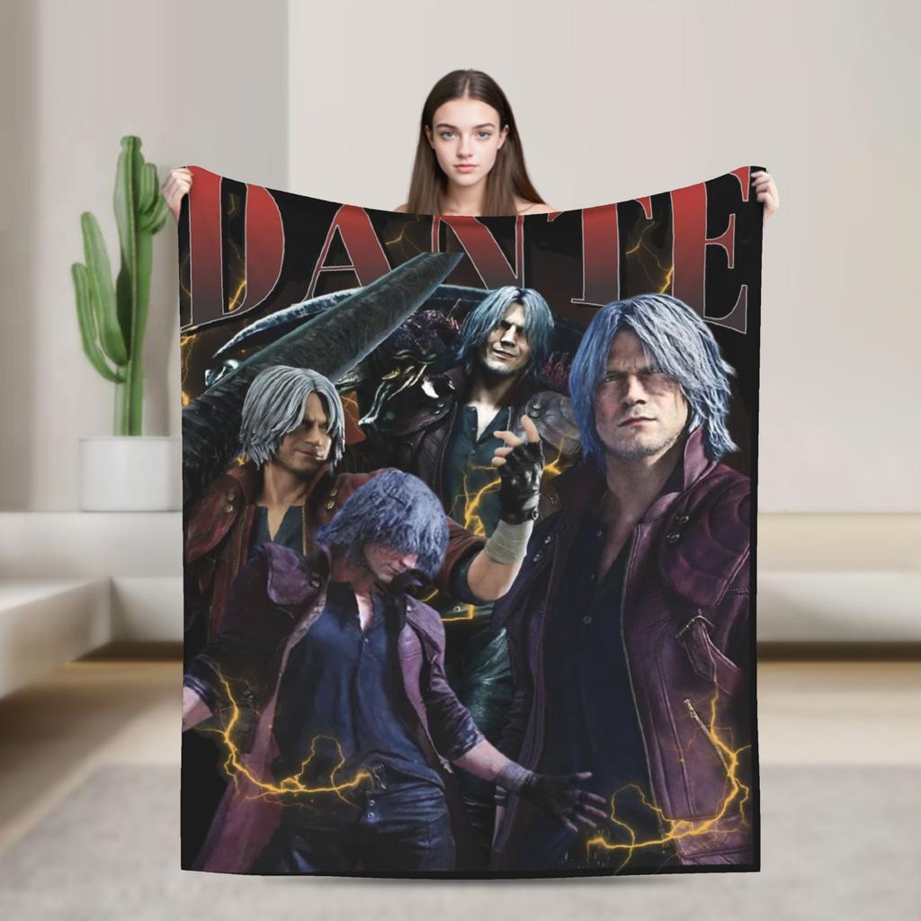 Limited Dante Devil May Cry Blanket Flannel Autumn/Winter  Multi-function Super Soft Throw Blankets for Sofa Couch Rug Piece
