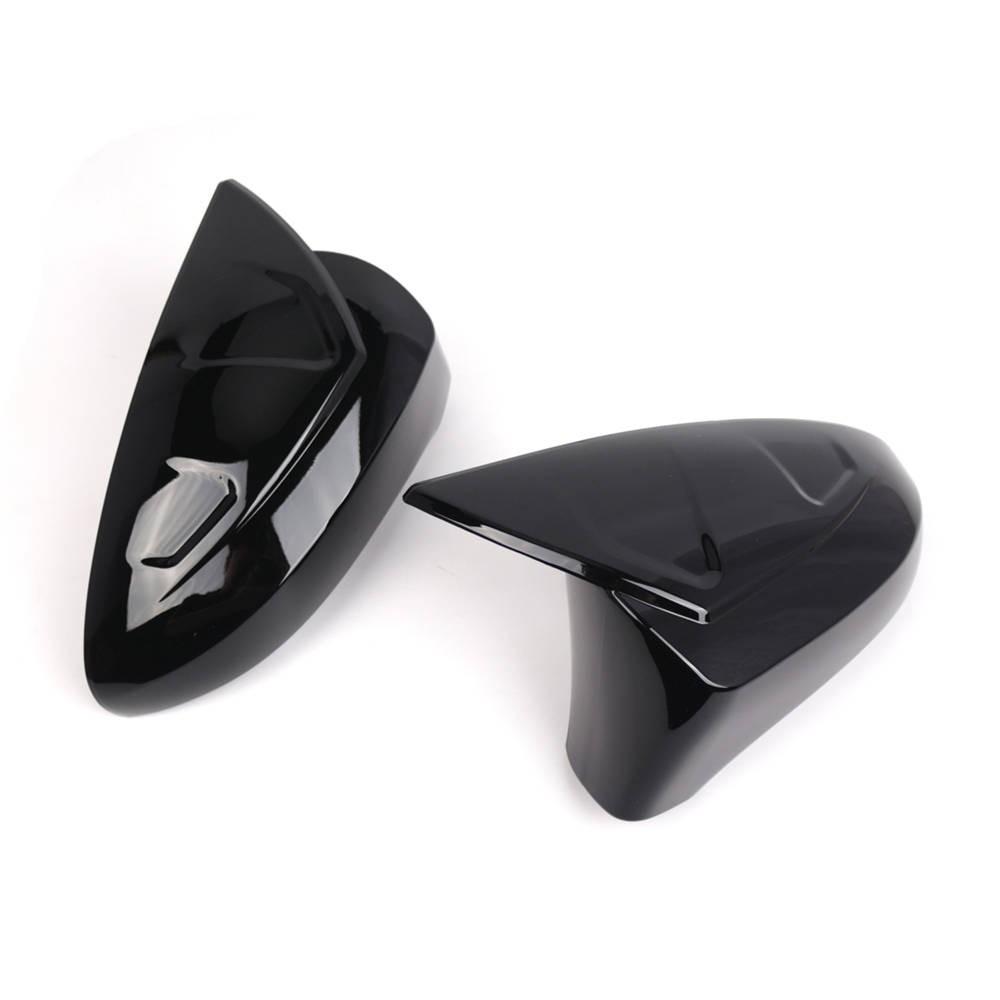 M Style Horn Glossy Black Mirror Cover Caps For Lexus IS RC 200 300 350 450 2014-2020