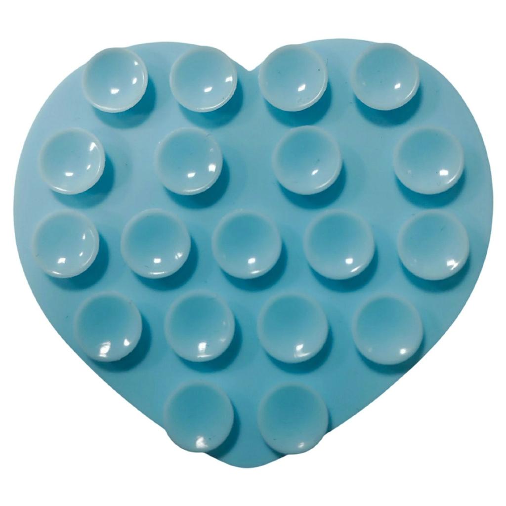 Heart-Shaped Silicone Suction Cup Stand Double-Sided Suction Cup Hands-Free Strong Grip Holder