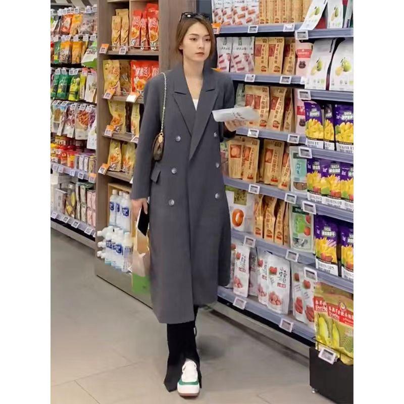 Abrigo Trench de Doble Botonadura de Gama Alta para Mujer de Largo Medio, Colección Primavera/Otoño 2025