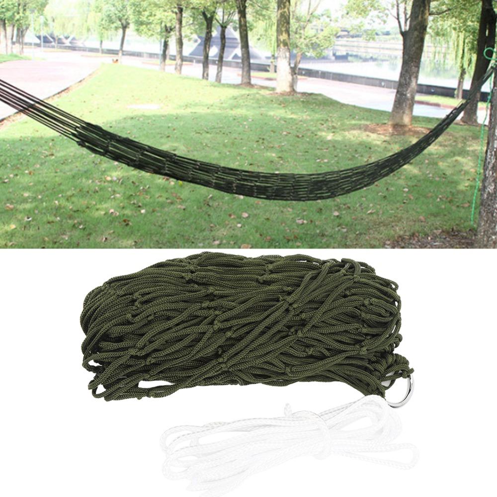 Durable Nylon Outdoor Hammock Lightweight Mesh Camping Hammock Breathable Travel Hammock Camping