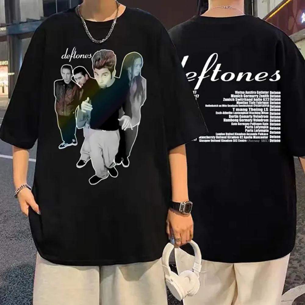 Deftones Girl Eyes Cartoon T Shirts 90s Vintage Fashion Short Sleeve Black Tops Summer Japanese Styles O-neck T-shirts 72515