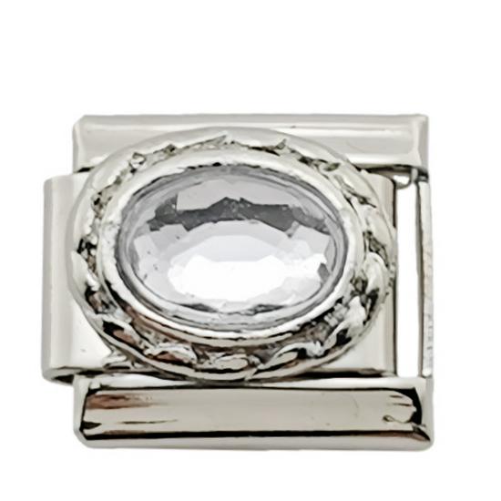 Enamel DIY Inlaid Titanium Steel Italian Charm Bracelet