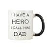 Neu Vatertag PAPA Held Held Keramiktasse Kaffeetasse Wasserbecher Temperaturwechseltasse