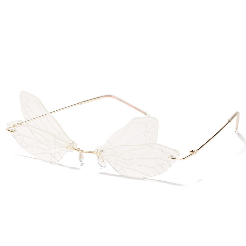 2024 Trendy Frameless Dragonfly Gradient Sunglasses for Women