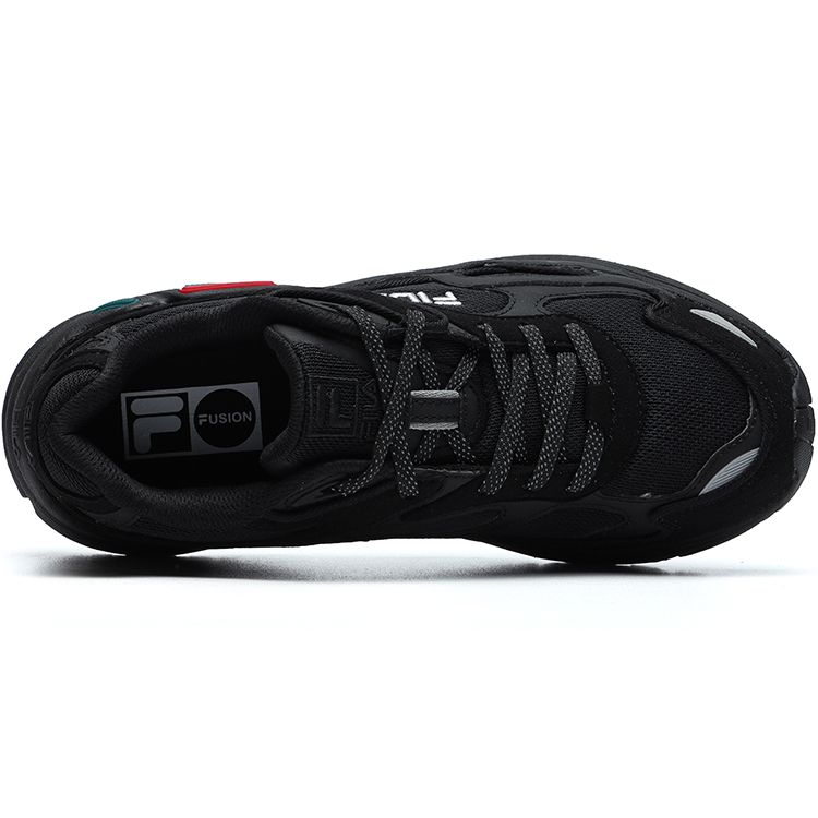 FILA Fusion Catapult Retro Thick Sole Durable Breathable Low Top Dad Shoes Women sneakers Black T12W145214FBB