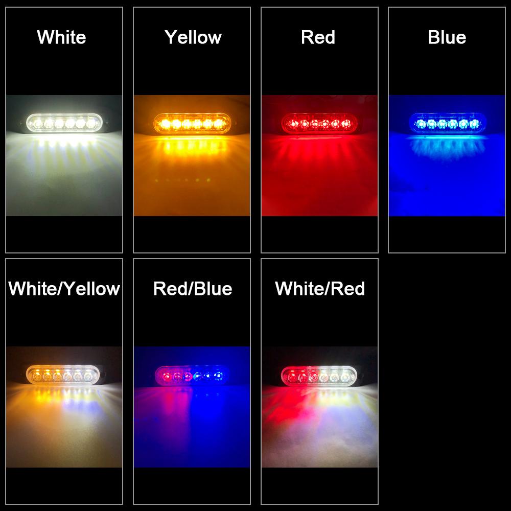 4LED 6LED Strobe Warning Light Strobe Flashing Lightbar Traffic Light  Car Light Car Beacon Lamp For Truck 12V 24V White Amber