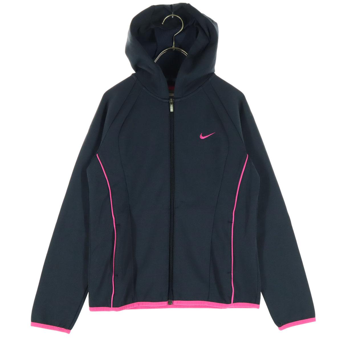 

NIKE Long sleeve Zip hoodie S Navy Women Used