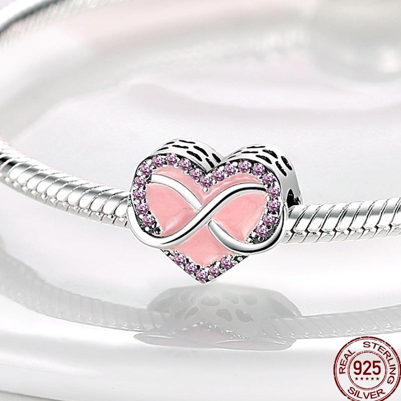 Copper Heart-Shaped Love Flower Element Valentine'S Day Gift Beads Suitable For 3Mm Original Bracelet Diy