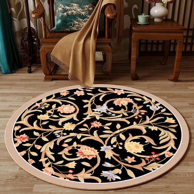 New Chinese Style Circular Carpet Living Room Coffee Table Sofa Bedroom Bedside Carpet