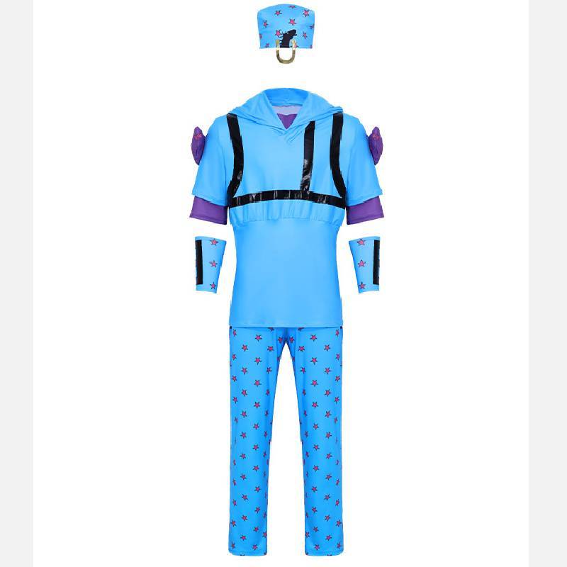Jojos Bizarre Adventure Jonathan Joestar Cosplay Costume With Printed Fabric For Halloween Party