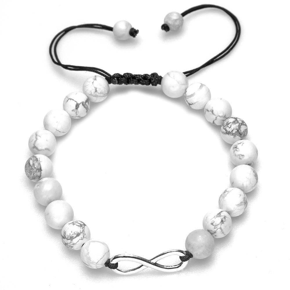 2019 Volcanic Stone Beads Woven 8-Character Couple Bracelet