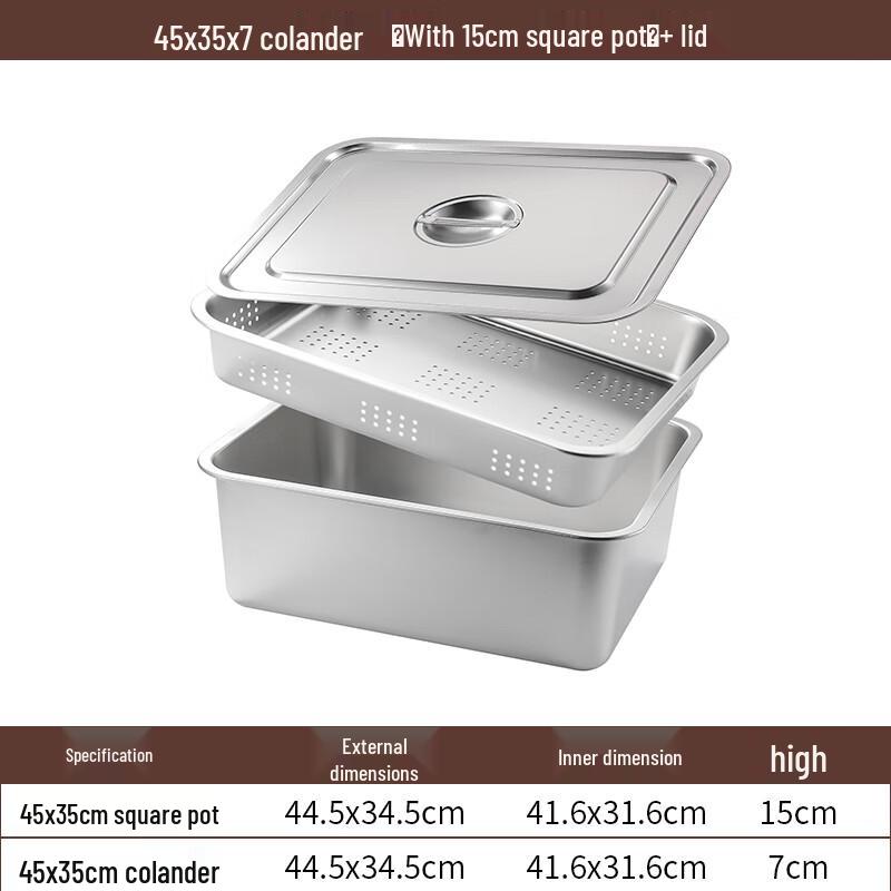 

Stone Rectangular Draining Tray and Basin Set with Lid